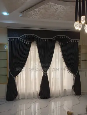 Quality Plain Black Turkish Curtain