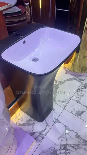 Quality Back and White Standing Wash Hand Basin