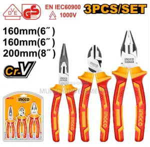 Ingco 3 PCS Insulated Plier Set