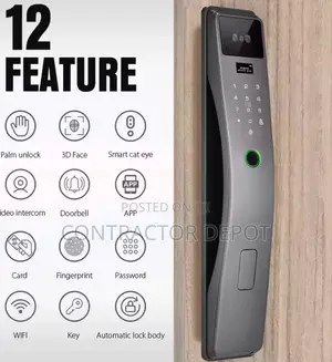 Tuya App Remote Unlock Wifi Digital Smartlock Video Intercom