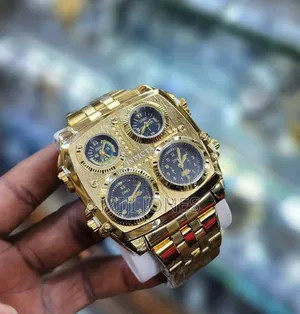 World Time Chain Watch With Compass