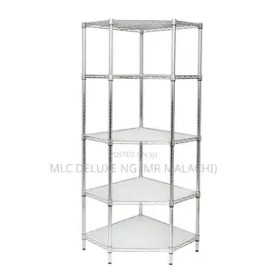 Corner Type Wire Rack(Stainless Steel)Multippse Chrome Shelf