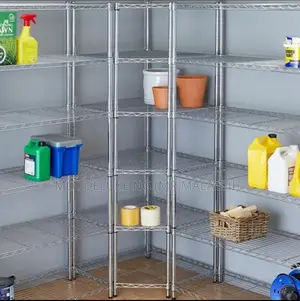 Corner Type Wire Rack(Stainless Steel)Multippse Chrome Shelf