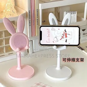 Foldable Rabbit Head Phone Holder Stand
