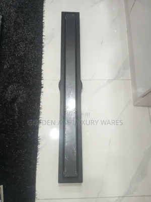 90cm Black Tiles Insert Floor Drain Side Outlet