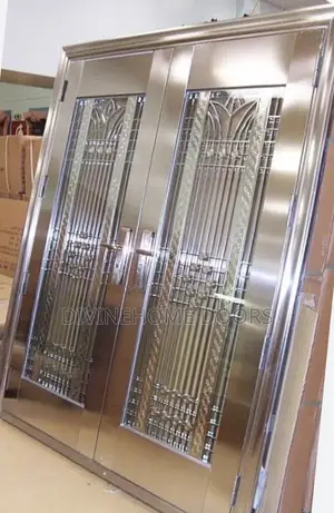 Double Door Stainless Glass