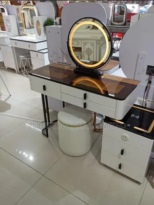 Dressing Table With Led Light Mirror Console