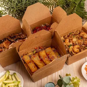 800ml Kraft Lunch Box - 1000pcs