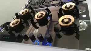 Gold and Black 5 Burner Flip Up