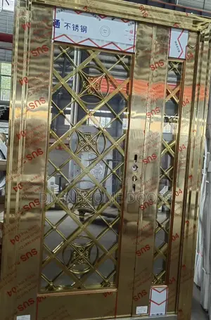 Golden Crafted Glass Door