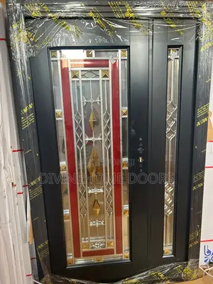 Unique Black Glass Door