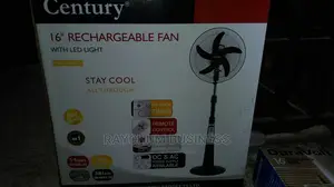 Century Rechargeable Fan 16inches With Solar Supported