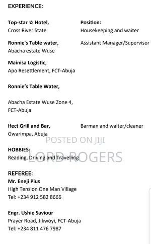 Logistics Transportation CV