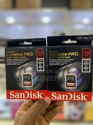 Sandisk 128gb Extreme Pro Uhs-Ii SDXC Memory Card