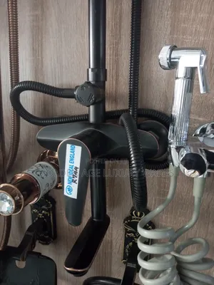 Brass Shower Set Black Finish