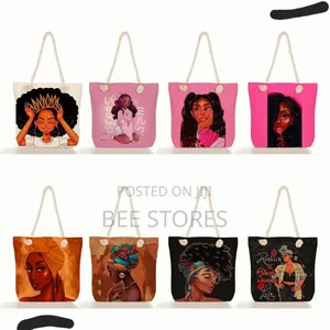Quality Tote Bag With Facial Print