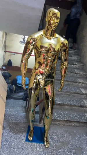 Huge Gold Male Mannequin With Face
