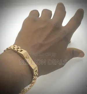 Stylish Cool Men's Rosegold Link Bracelet