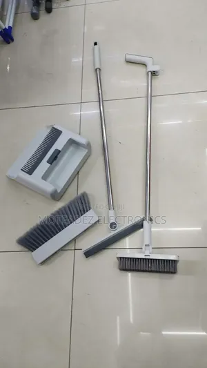 4in1 Long Pole Floor Sweeping Broom, Brush and Packer