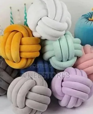 Knotted Plush Ball Pillow