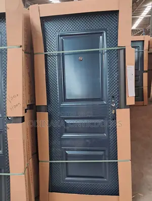 7ft by 3ft Full Steel Security Door (3 Panel Black)