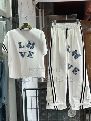 Ladies White 2 Piece Trousers