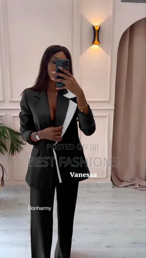 Ladies Black 2 Piece Suit Trousers