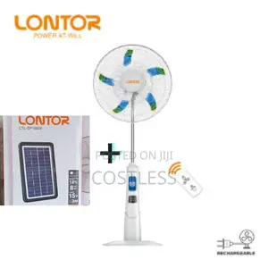 18 Rechargeable Fan With Remote and Solar Panel