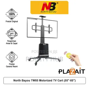Tw85 55-85" Adjustable Motorized LCD Tv Trolley Cart Tv