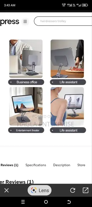 360 Swivet Tablet Holder Stand