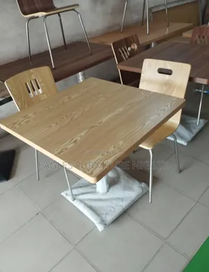 Set of Quality Wooden Restaurant Table and 2 Chairs