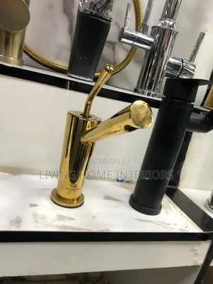 New Ideas Golden Basin Mixer Tap