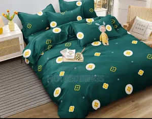 Super Blue Duvet,Bedsheet With 4 Pillow Cases-6x6
