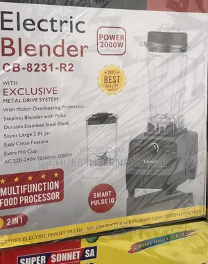 Century 2.0l Blender-Cb-8231-R - 6 Blades