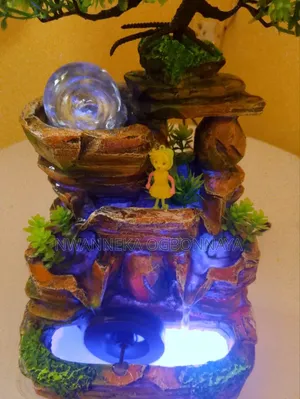 Mini Water Fountain With Colorful Light Living Room