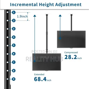 32"-75" Full Motion Universal Adjustable Ceiling Mount