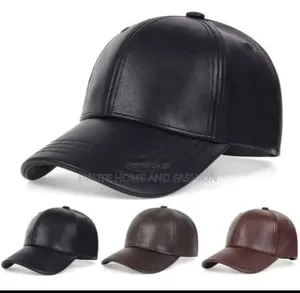 Quality Unisex Plain Leather Face Cap