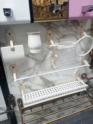 Royal Gold White Bathroom Accessories