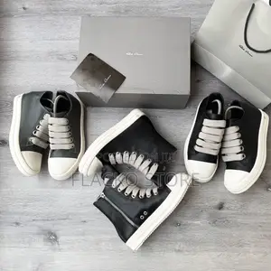 Original Rick Owens Leather DRKSHDW Jumbo Lace Sneakers