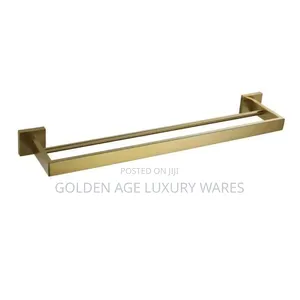 Gold Square Double Towel Rail
