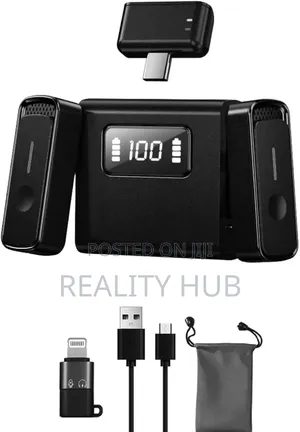 Wireless Microphone for iPhone Android With Charging Case