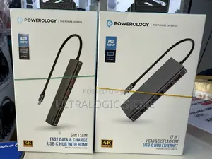 New Powerology 12 in 1 USB-C Hub Ethernet HDMI VGA Adapter