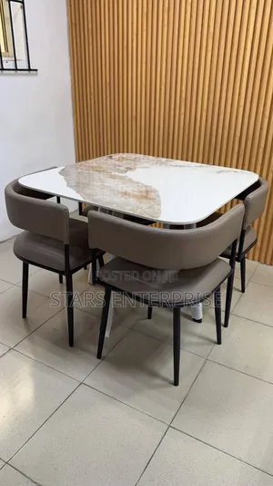 Executive Marble Top Table With 4 Seater