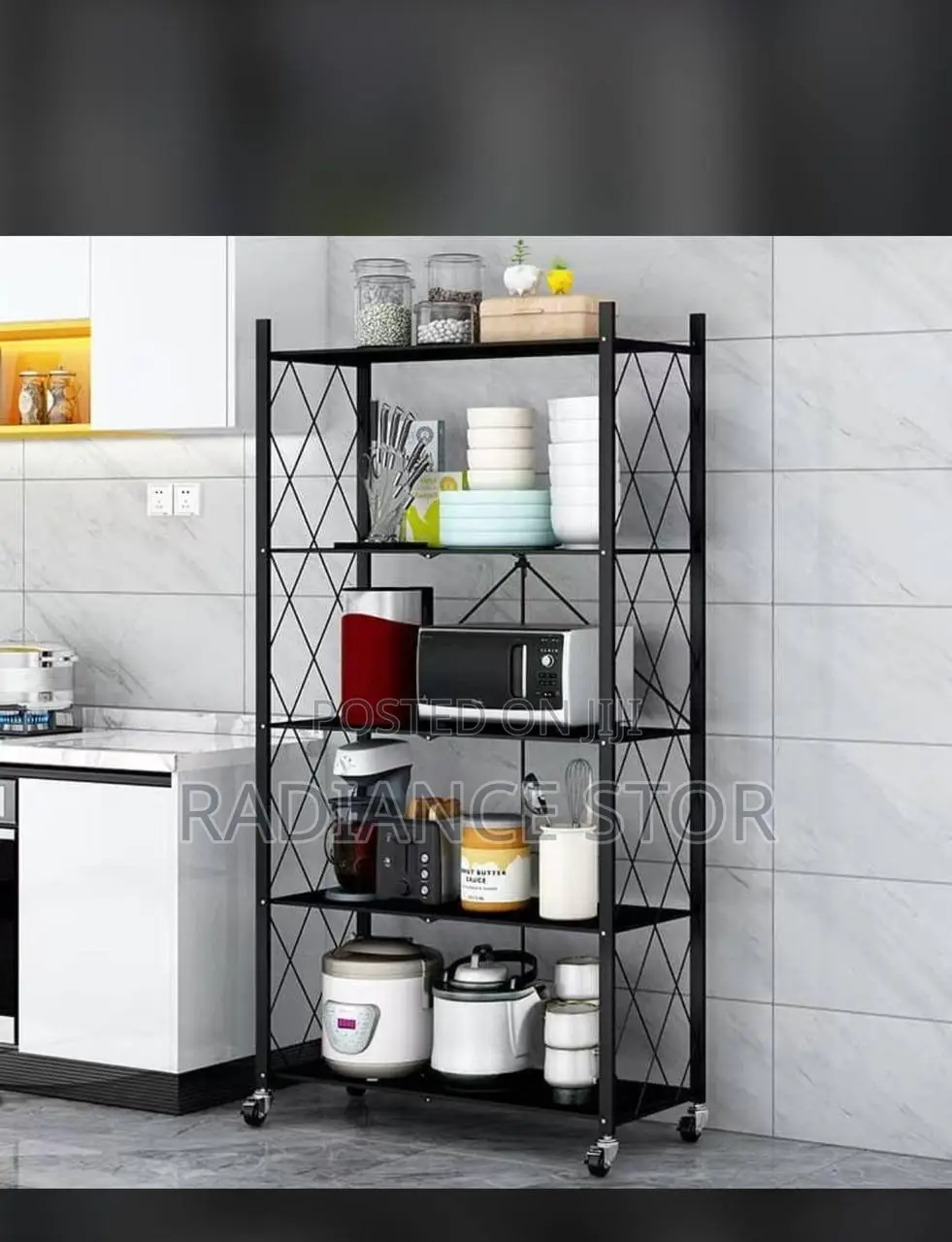 5layer Foldable Multipurpose Kitchen Rack