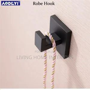 Matt Black Robe Hook