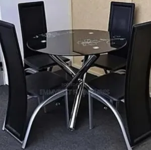 Round Design Top, Glass Mini Dinning.
