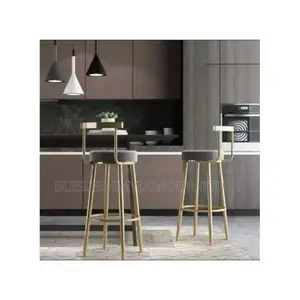 New Modern High Golden Frame Bar Chairs