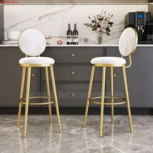 Nordic Design Upholstered Bar Stools (Set of 2)Cream