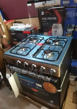 Midea Stand Gas With Oven 60 by 60 Wood Finishing