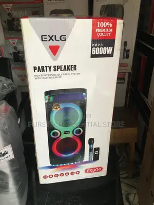 New 6000w Exlg Party Speaker With Wire Wireless Mic